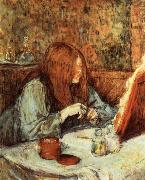 Henri  Toulouse-Lautrec At the Dressing Table Madame Poupoule USA oil painting artist